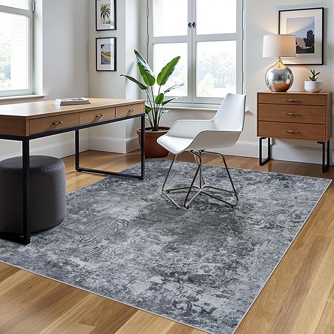 4x6 Area Rugs for Living Room Rug Washable: Abstract Rug for Dining Room - Image 3