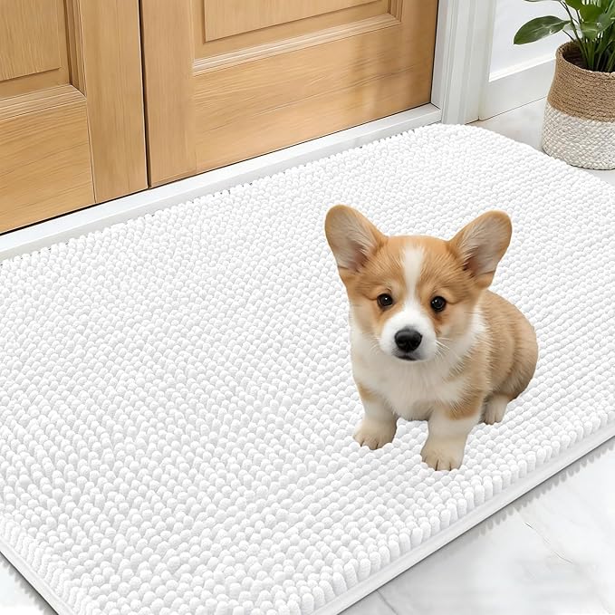 OLANLY Dog Door Mat for Muddy Paws 24x16, Absorbs Moisture and Dirt, Absorbent by OLANLY