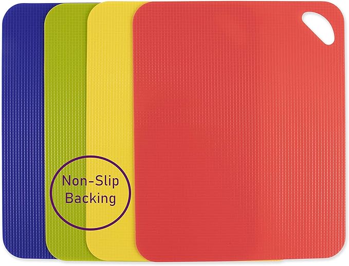 Dexas Heavy Duty Grippmat Flexible Cutting Board Set of Four, 11.5 x 14 inches - Image 8