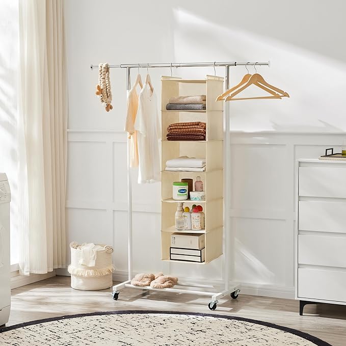 MAX Houser 6 Tier Shelf Hanging Closet Organizer, Closet Hanging Shelf - Image 6