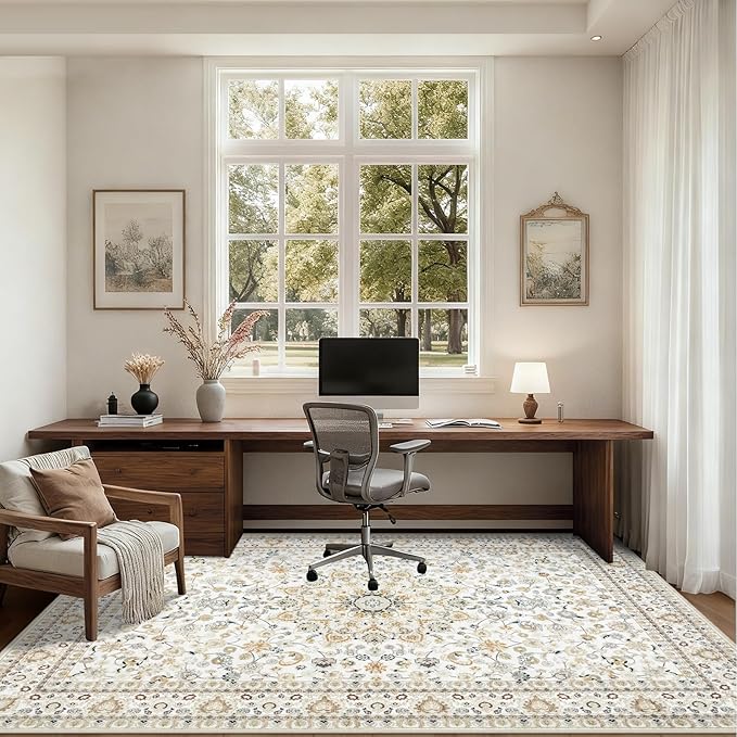 Area Rugs 10x14 Living Room Rug: Washable Rug Soft Vintage Boho Carpet Indoor - Image 5