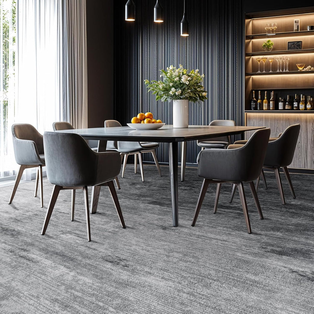 6x9 Washable Area Rug, Gray Solid Area Rugs for Living Room & Bedroom