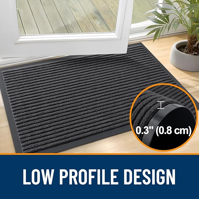 OLANLY Front Door Mat Indoor Outdoor Entrance, Waterproof Heavy Duty Doormat - Image 4