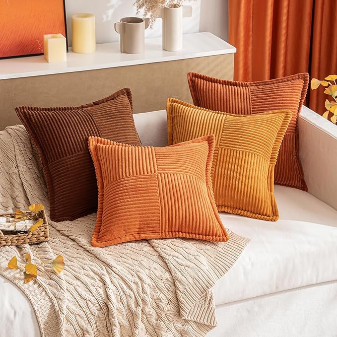 MIULEE Orange Decorative Throw Pillow Covers - Image 8