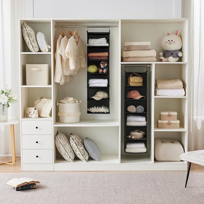 MAX Houser 6 Tier Shelf Hanging Closet Organizer, Closet Hanging Shelf - Image 4