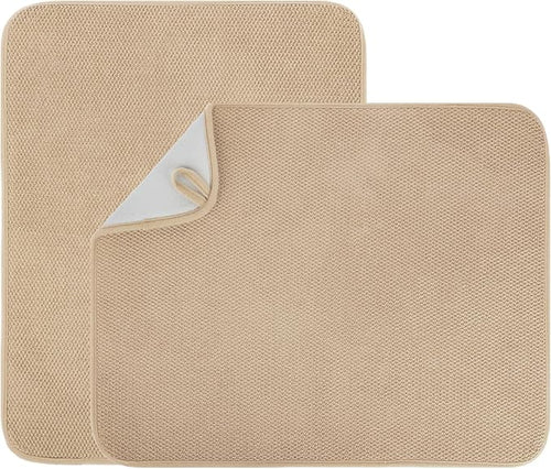 2 Pack Microfiber Dish Drying Mat by VESHE