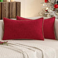 MIULEE Pack of 2 Christmas Pillow Covers 12x20 Inch Red Farmhouse Decorative by MIULEE