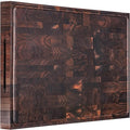 AZRHOM Extra Large Thick Walnut Wood End Grain Cutting Board 24x18x2 In by AzrHom
