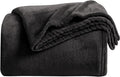 KMUSET Super Soft Throw Blanket Premium Silky Flannel Fleece Twin Size Black by COZYBLANKETHappyHomeLife