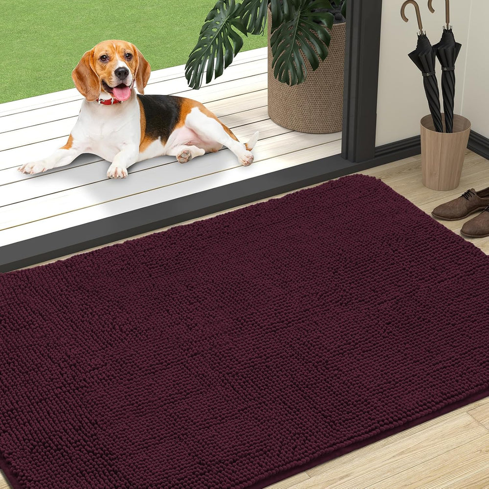 OLANLY Dog Door Mat for Muddy Paws 47x32, Absorbs Moisture and Dirt, Absorbent