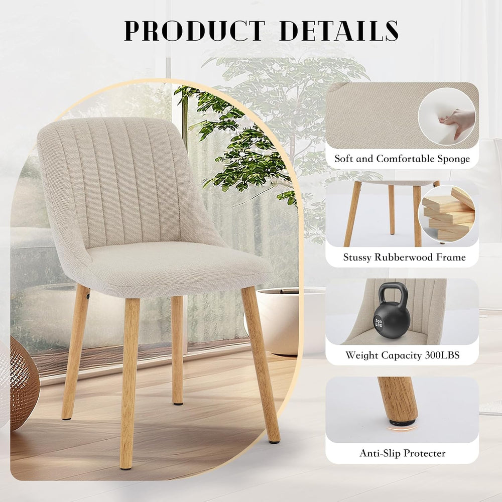 GarveeHome Dining Chairs Set of 2,Modern Upholstered Kitchen Chairs with Ergo...