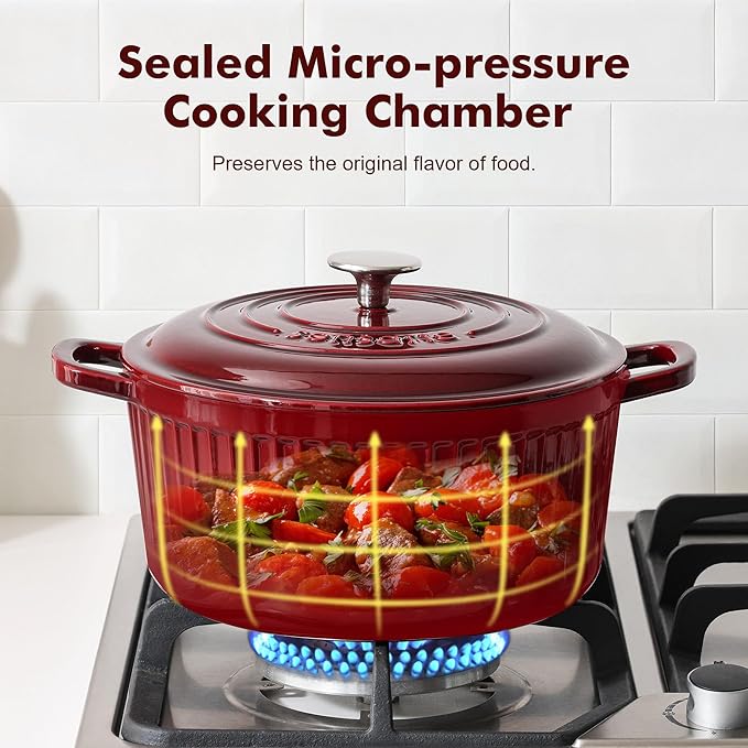 SENSARTE Enameled Cast Iron Dutch Oven Pot - Image 5