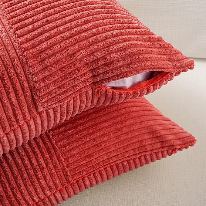 Fancy Homi 2 Packs Red Lumbar Decorative Throw Pillow Covers 12x20 Inch - Image 4