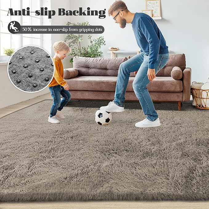 6x9 Area Rugs for Living Room: Fluffy Shag Soft Washable Rug Large Fuzzy Plush - Image 7