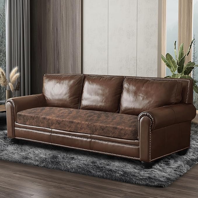 Leather Look Couch Cushion Covers Sofa Seat Slipcovers Sets Couches Furniture - Image 8