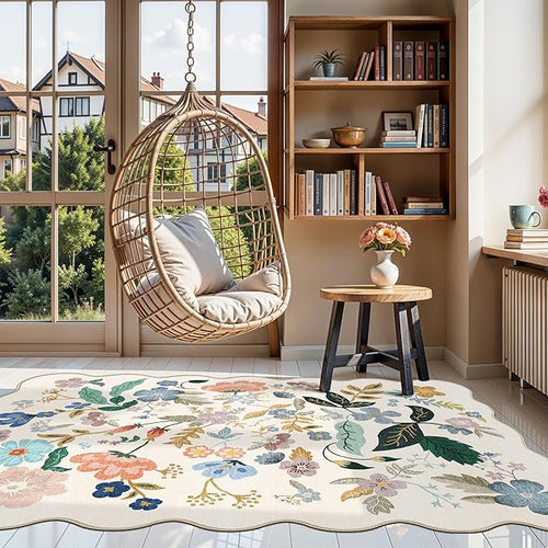4x6 Living Room Area Rugs: Washable Boho Kitchen Rugs Non Slip Low-Pile Small - Image 2