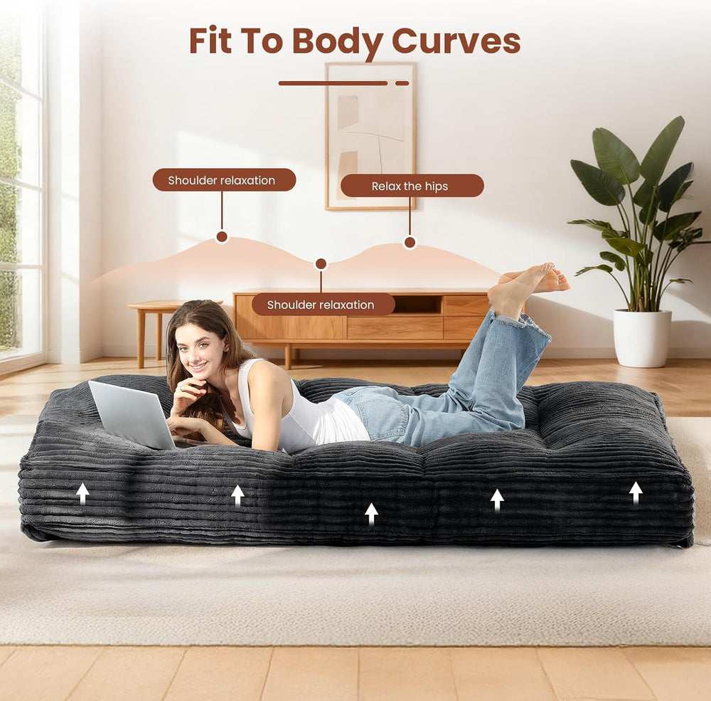 10" Futon Mattress Full Size,Futons Sofa Couch Bed with Straps, Thick Co...