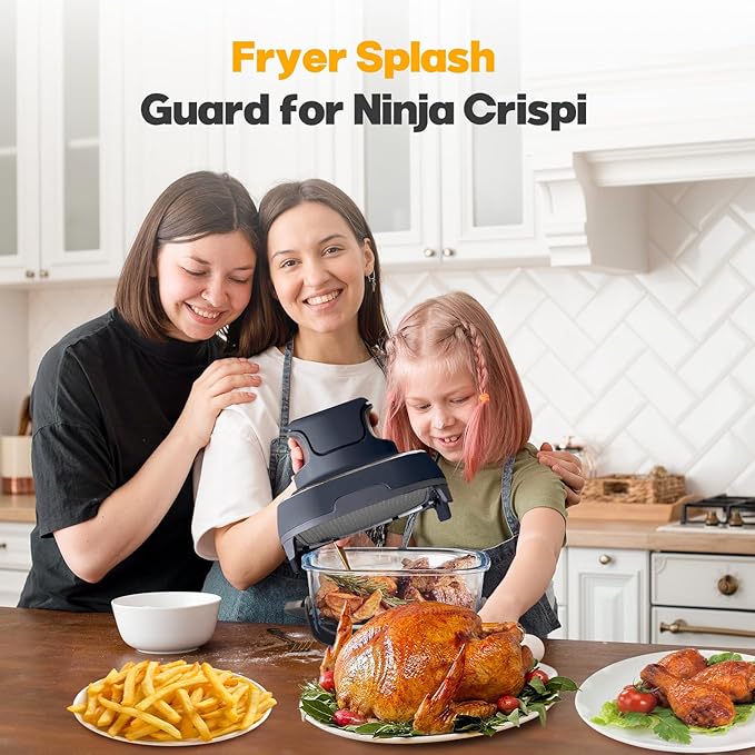 2 PCS Silicon Splatter Shield for Ninja Crispi Air Fryer Heat-Resistant Splash - Image 3
