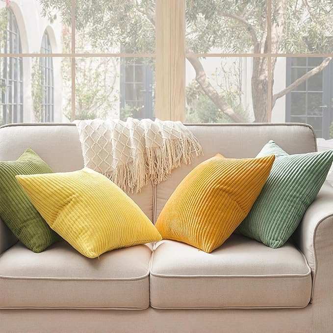 Topfinel 22x22 Decorative Large Throw Pillows Covers Set of 4, Couch Sofa - Image 6