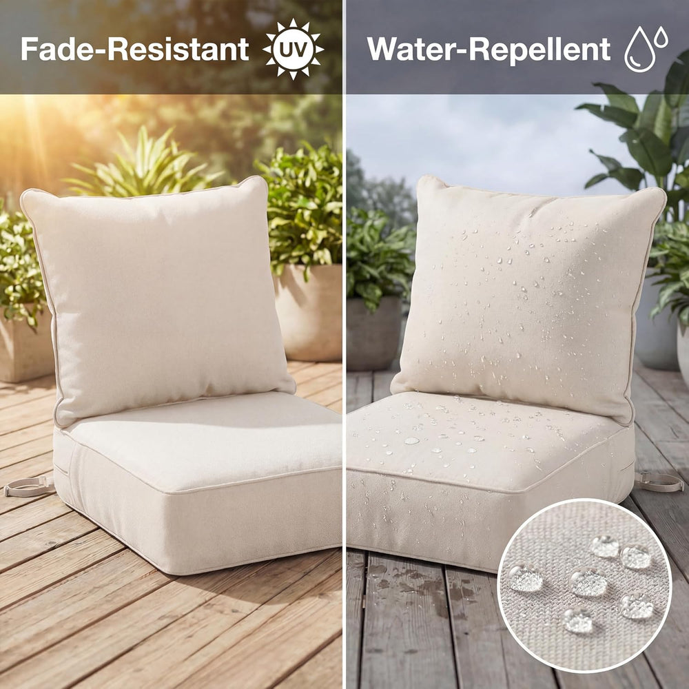 6" Thick Outdoor Chair Cushions, 24" *24" *6" Waterproof ...