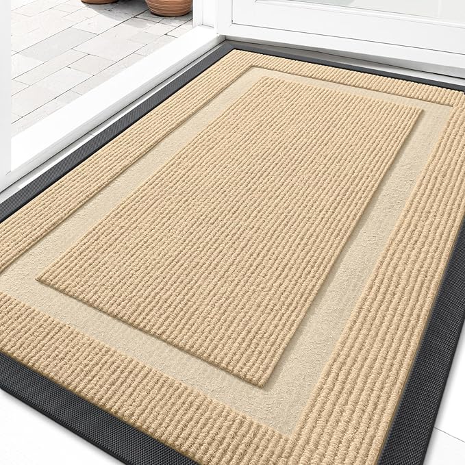 OLANLY Front Door Mat Indoor Outdoor Entrance, Waterproof All-Season, by OLANLY