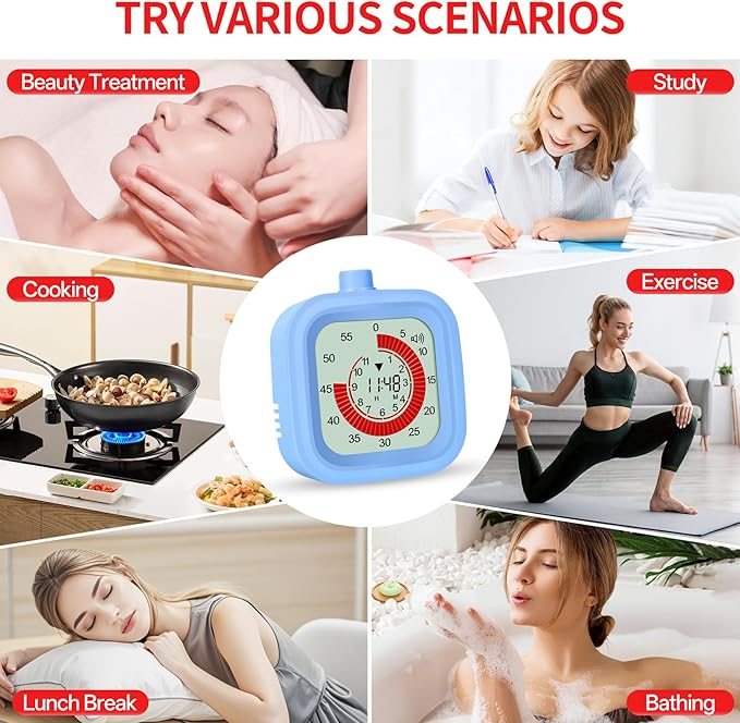 Digital Visual Timer for Kids 12hours Countdown countup Kitchen Timer Student - Image 7