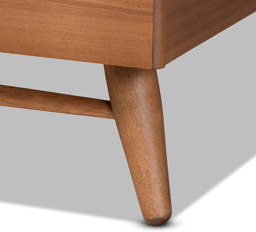 Baxton Studio Keagan Mid-Century Modern Transitional Walnut Brown Finished Wo...