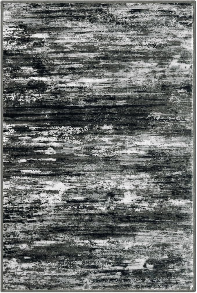 KOZYFLY Modern Abstract 3x5 Large Entryway Rug Non-Slip Washable Area Rug - Image 8