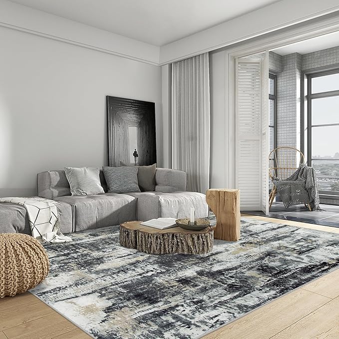 8x10 Area Rugs Washable Rug: Large Modern Abstract Living Room Rug Soft - Image 6