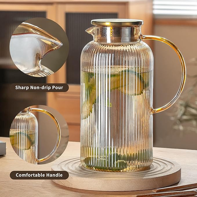 Buaic 2 PACK Glass Pitcher - Image 3
