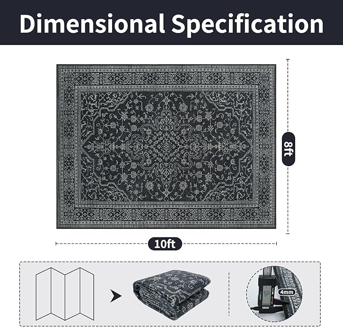 Washable Rugs 8x10 Area Rugs for Living Room, Dining Room- Soft Low Pile - Image 2