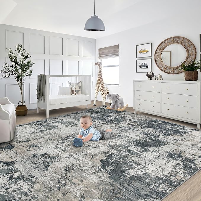 XLUEZ 8x10 Area Rugs for Living Room, Washable Modern Abstract Large Area Rug - Image 6