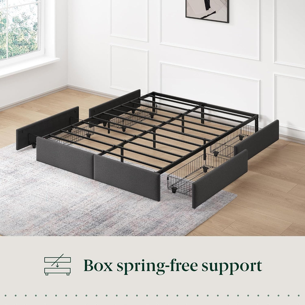 Zinus Maya Platform Bed Frame, Four Underbed Storage Drawers, Full