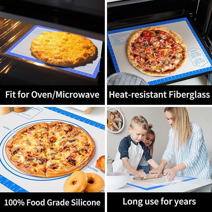 Silicone Pastry Mat for Dough Rolling, Silicone Baking Mat - Image 3