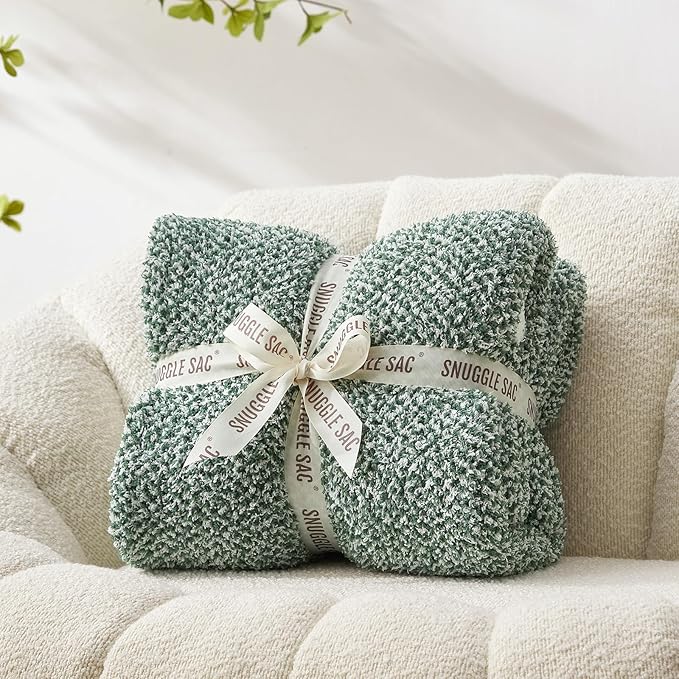 Snuggle Sac Green Throw XL Blanket 50x70, Super Soft Warm Blankets Oversized - Image 6