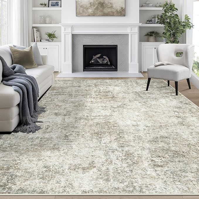 9x12 Area Rugs for Living Room Rug Washable: Abstract Large Rug for Dining Room by Aelenmu
