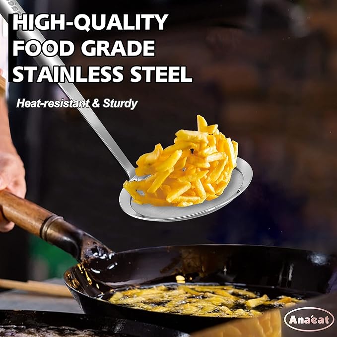Anaeat 4" Stainless Steel Fat Skimmer Spoon - Image 3