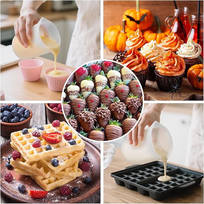Palksky Silicone Cups for Melting Chocolate, Reusable Baking Supplies for DIY - Image 3