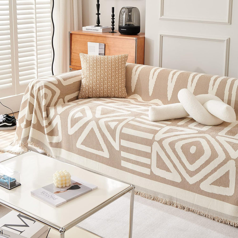 VClife Boho Chenille Couch Cover Large Loveseat Cover for Sofa, Soft Machine-...