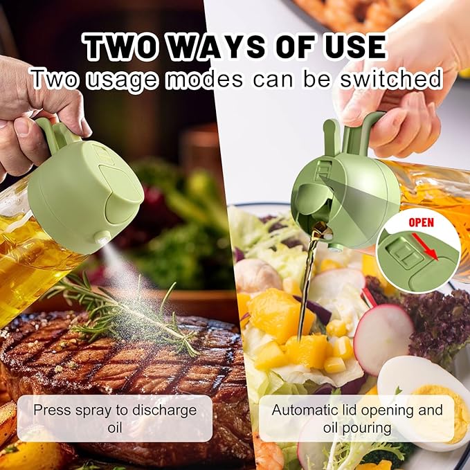 2 In 1 Oil Dispenser And Oil Sprayer, 16 Oz/470 Ml Oil Dispenser - Image 2