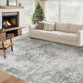 Area Rug 6x9 Washable Rug, Vintage Boho Medallion Rugs Non-Slip Soft Low Pile by VECARF