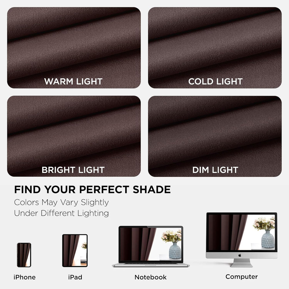 Joydeco Blackout Curtains 84 Inch Length 2 Panels Set, Thermal Insulated Long...