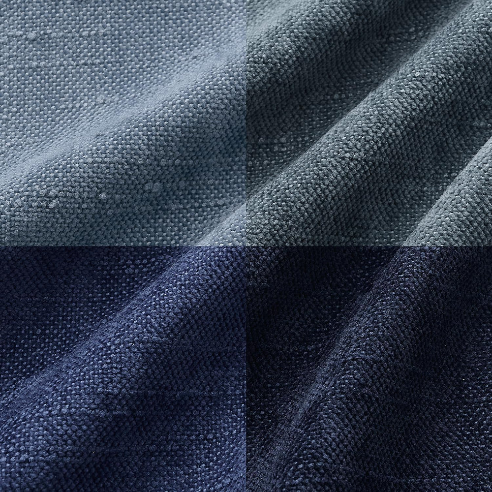 Pack of 4 Throw Pillow Covers 22x22 Inch Chenille Textured Neutral Blue Soft ...