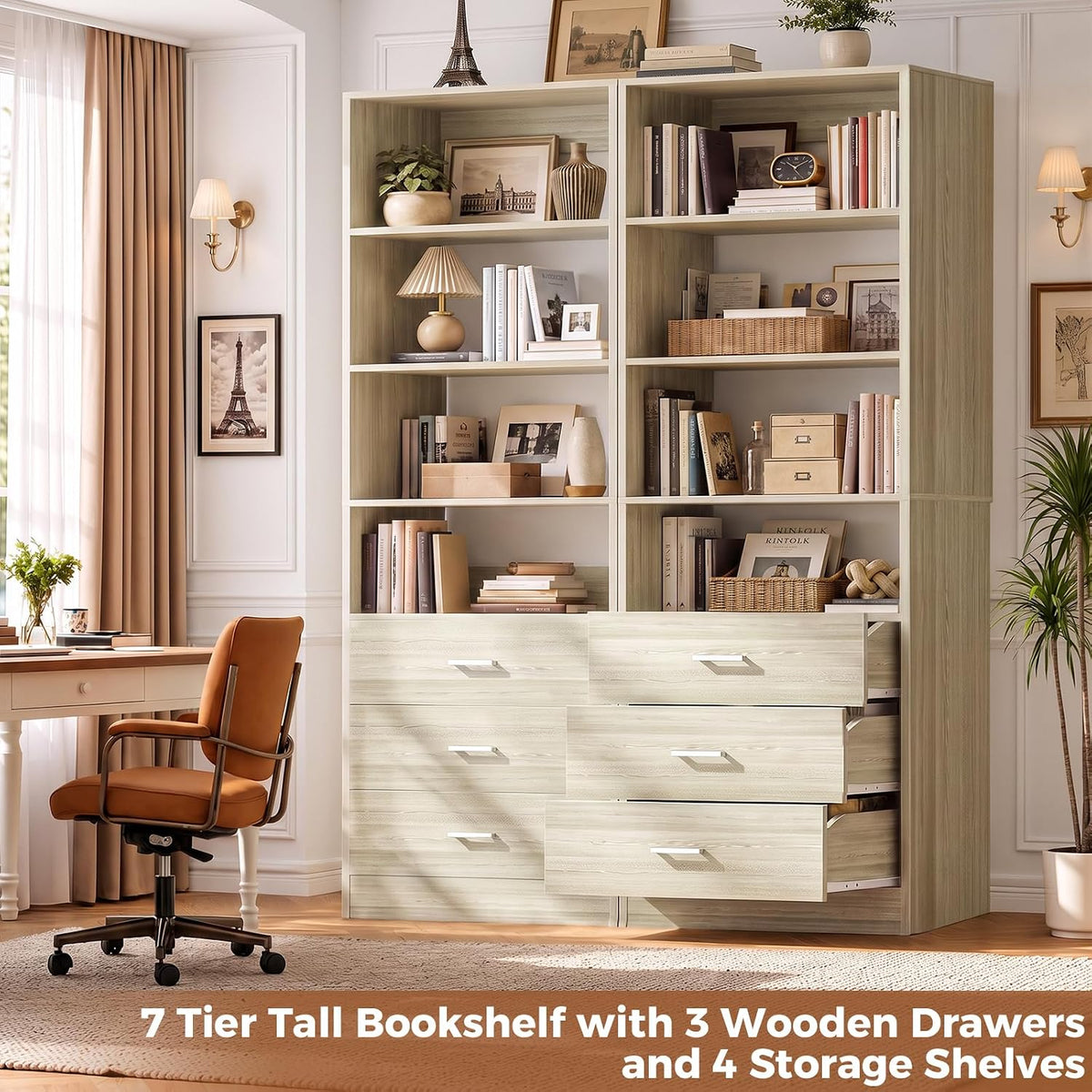 aheaplus closet drawers organizer system, 1.77ft wood closet shown in use