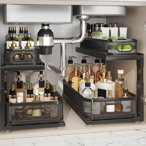 2 Pack 21IN-Depth Under Sink Organizer by Corbyles