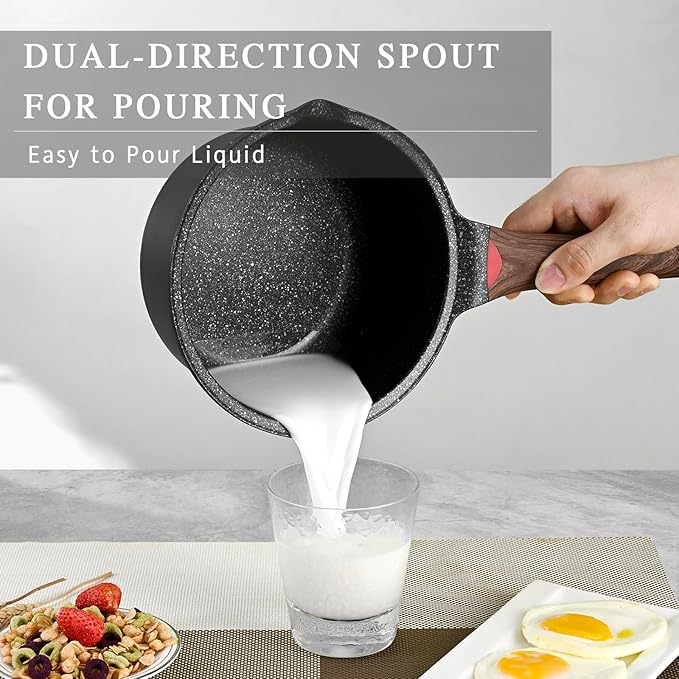VINCHEF Nonstick Saucepan with Lid, 3QT Sauce Pan with Stay Cool Handle - Image 3