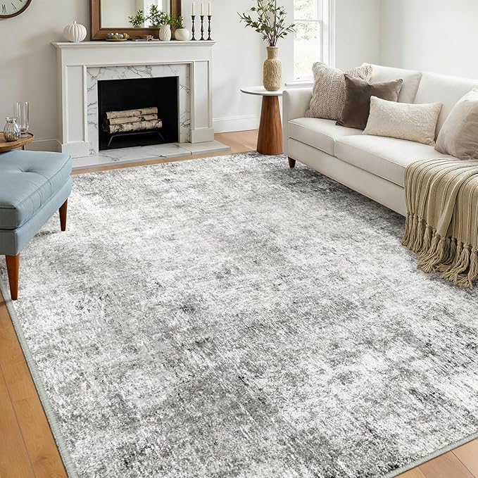 Washable Area Rugs 7'x9' Non-Slip Modern Abstract Soft - Image 8