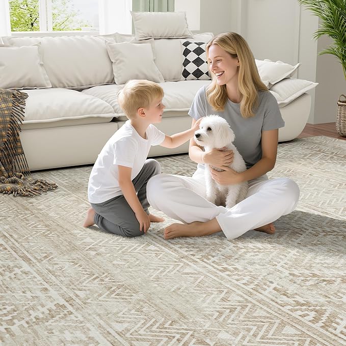 6x9 Area Rugs Washable Rug: Anti-Skid Abstract Modern Living Room Rug Soft Thin - Image 4