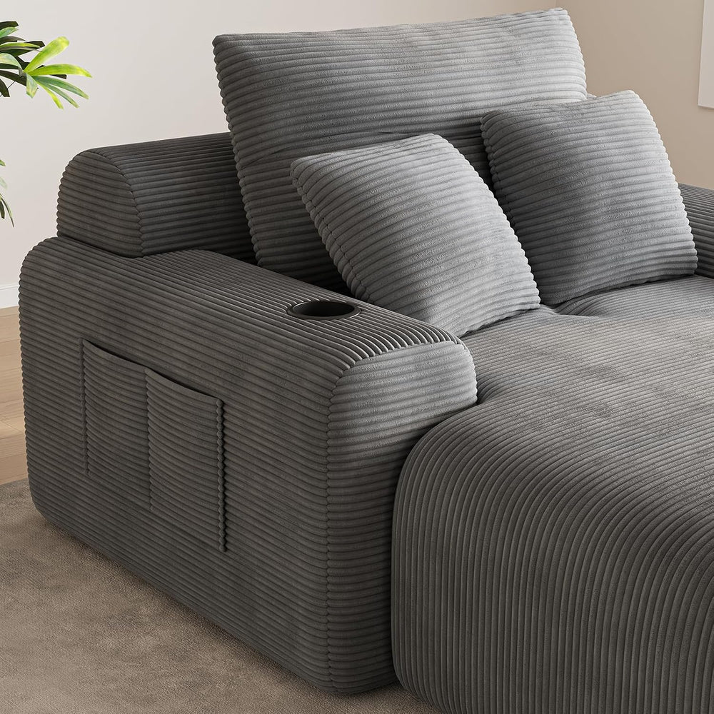 69” Boneless Chaise Lounge Chair Indoor, Oversized Chaise Lounge Reading Chai...