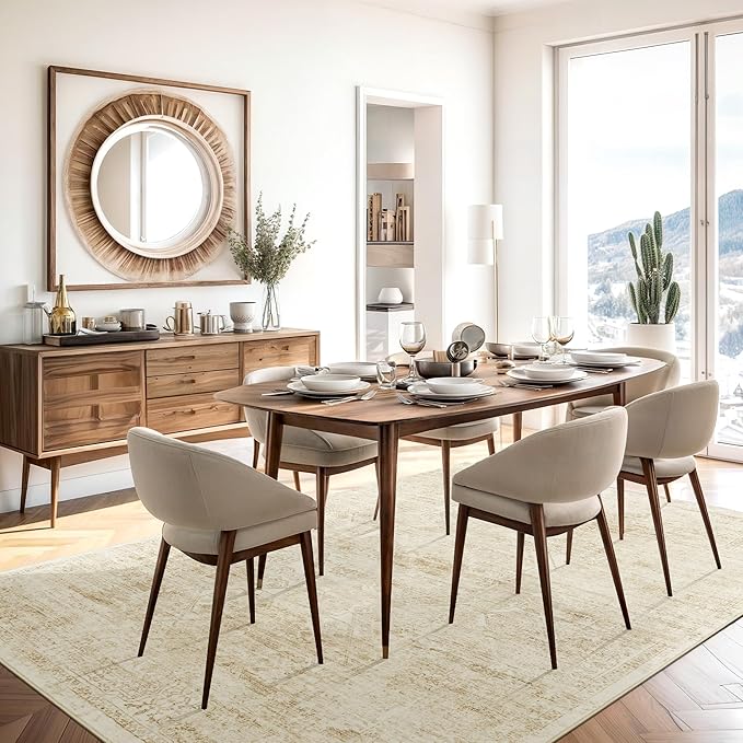 6x9 Area Rug for Living Room Floral Washable Non-Slip Modern Rugs for Bedroom - Image 7